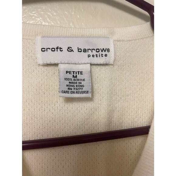 Croft & Barrow Petite Size M Fall Leaves Sweater Vest - Picture 3 of 4